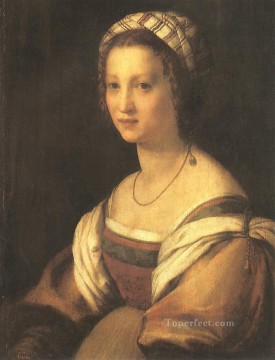  Wife Oil Painting - Portrait of the Artists Wife renaissance mannerism Andrea del Sarto